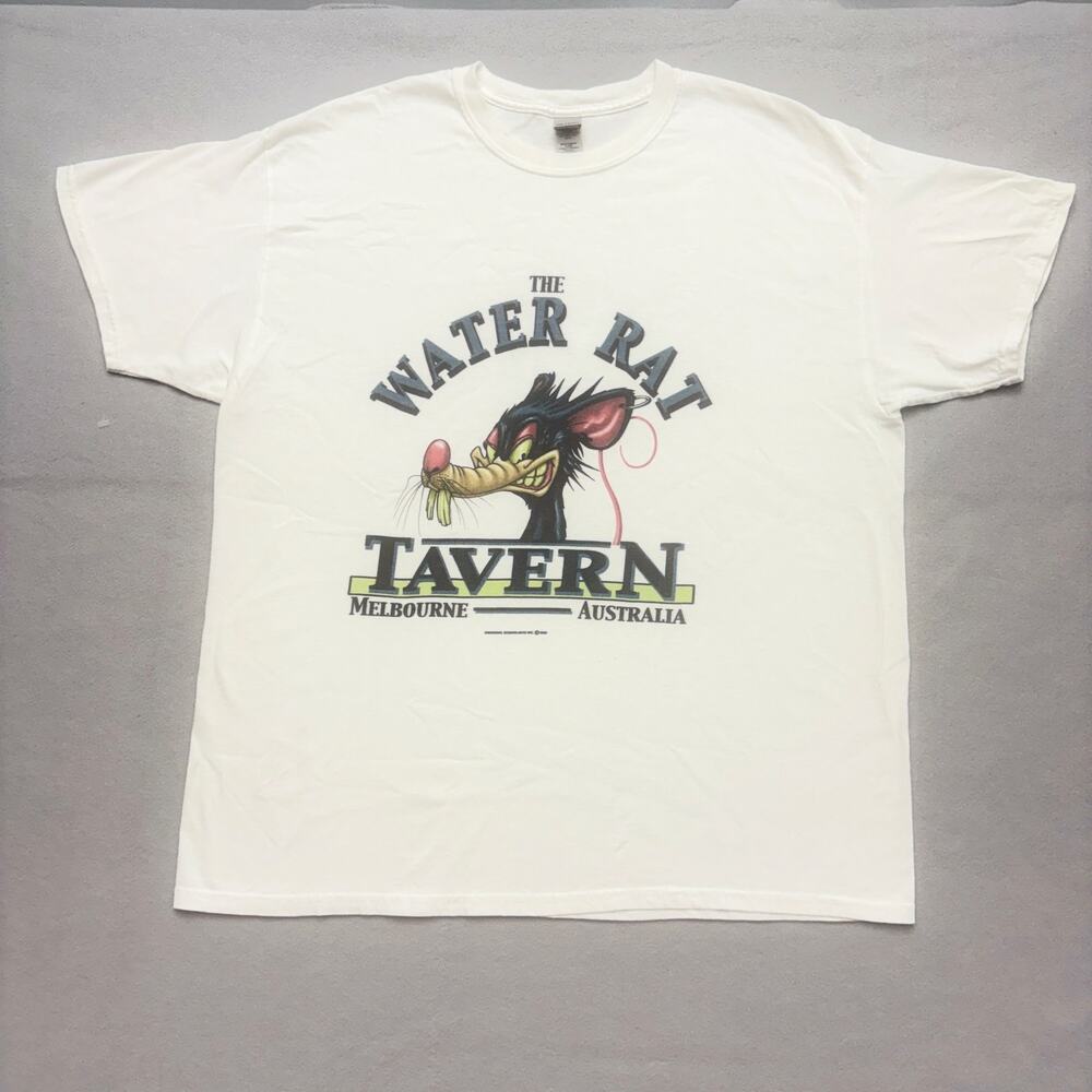 Vintage Water Rat Tavern T Shirt Melbourne Australia Logo Graphic T Shirt XL